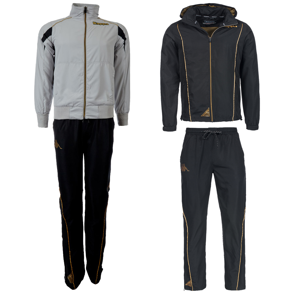 black gold kappa tracksuit