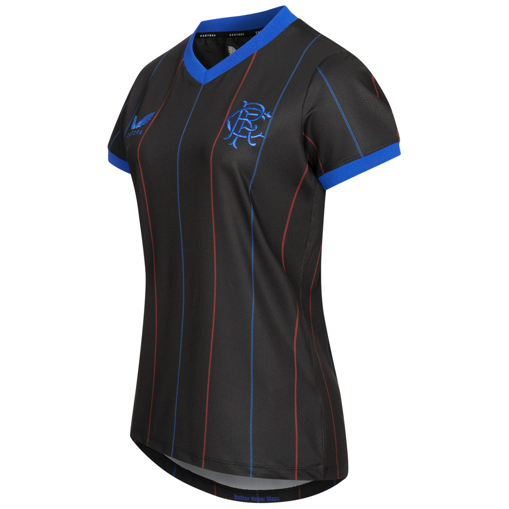 Glasgow Rangers FC CASTORE Damen Ausweich PRO Trikot TF0534 BLACK