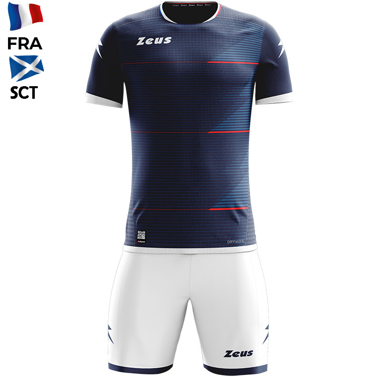 Zeus Mundial Teamwear Set Trikot Mit Shorts Navy Wei Sportspar