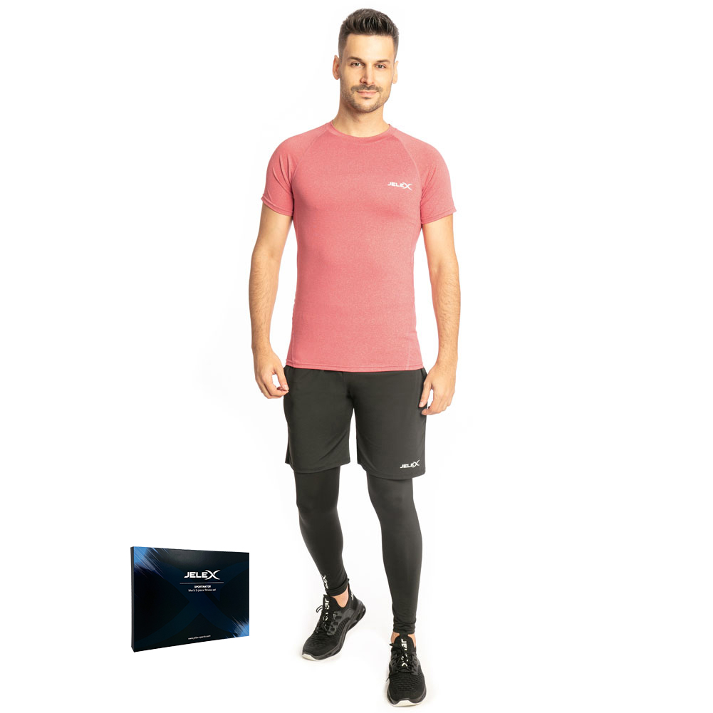 JELEX Sportinator Herren Trainings Fitness-Set Shirt Leggings Shorts | 3-tlg. neu eBay