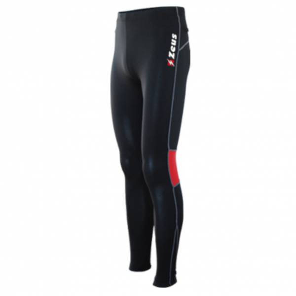 Image of Zeus Pant Fisiko Uomo Calzemaglia da corsa nera/rossa064