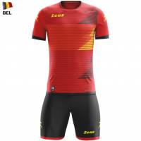 Zeus Mundial Teamwear Set Shirt met short rood zwart