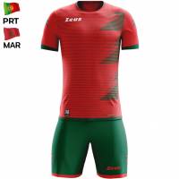 Zeus Mundial Teamwear Set Shirt met short rood groen