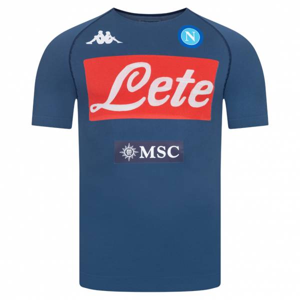 SSC Napoli Kappa Hommes Fonctionnel Maillot d&#039;entraînement 3112P2W-BLEU PROFOND