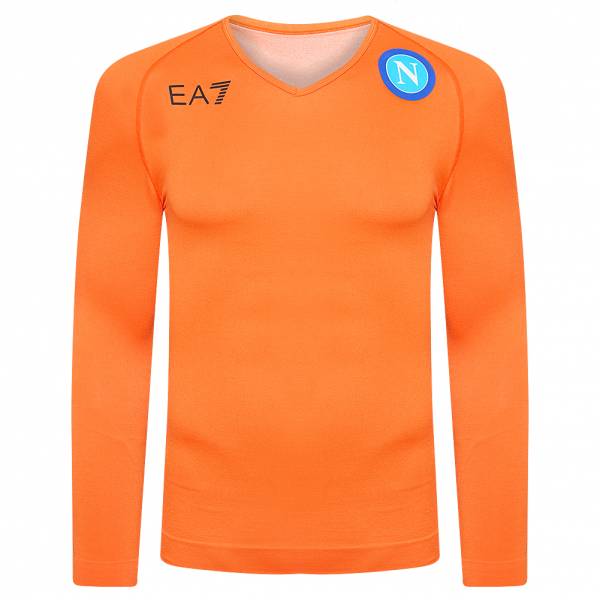 SSC Neapel EA7 Emporio Armani Men Long-sleeved Compression Shirt orange EA7SSCN152-ORANGE