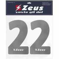 Zeus Iron-on Numbers Kit 1-22 10cm half royal blue