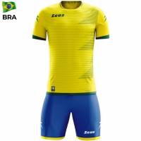 Zeus Mundial Teamwear Set Shirt met short geel groen royal blue