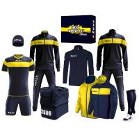 Zeus Apollo Fußball Set Teamwear Box 12-teilig Navy Gelb