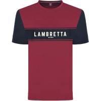 Lambretta Burgundy Heren T-shirt SS9819-BURG/NAVY