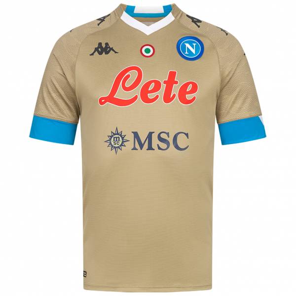 SSC Napoli Kappa Kombat Pro Uomo Maglia 311236W-BEIGE AZZURRO