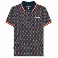 Lambretta Geometric Men Polo Shirt SS7164-N/BO/WHT