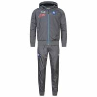 SSC Neapel EA7 Emporio Armani Men UEFA Hoods Presentation Tracksuit grey EASSCN23RU08-MAGNET