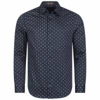 TED BAKER Ardea Dot Herren Langarm Hemd 272171-NAVY