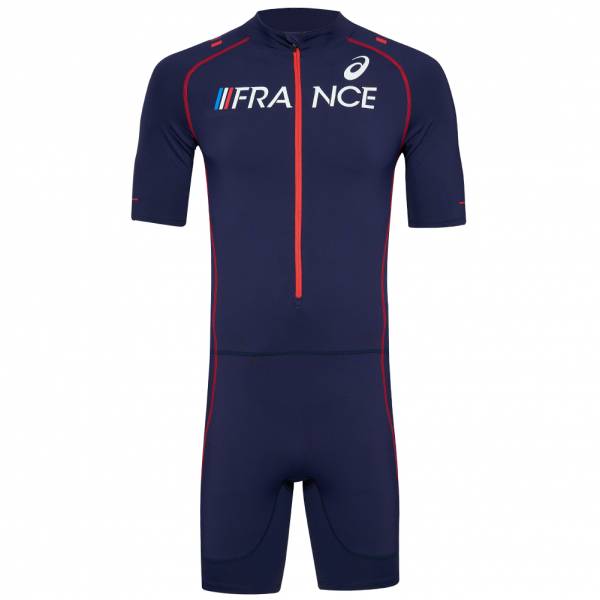 Francja ASICS Track &amp; Field Racing Suit Mężczyźni Kombinezon sprintera XRK767-52FR