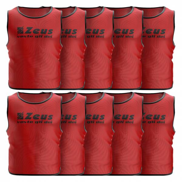 Zeus Pack de 10 Peto de entrenamiento rojo