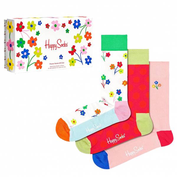 Happy Socks Flower Power Gift set Socks 3 Pairs XFLO08-3300