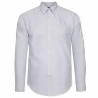 BEN SHERMAN Oxford Cotton Mężczyźni Koszula z długim rękawem 1012796-SZARY