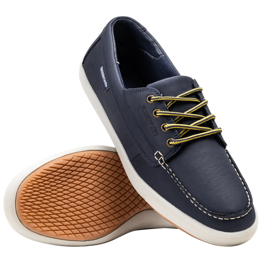 Lambretta Vulcan 4 Eye Men Boat Shoes Moccasins MJ101-Navy | SportSpar.com