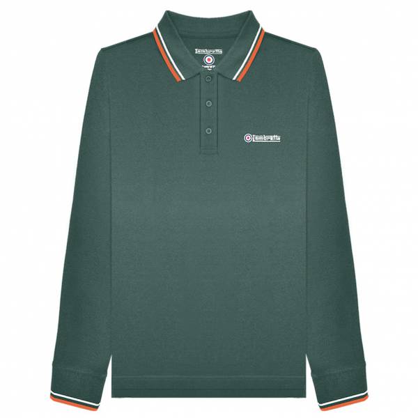 Lambretta Twin Tipped Heren Poloshirt met lange mouwen SS3224-TG/W/BO