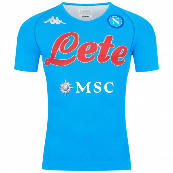 SSC Napoli Kappa Hommes Fonctionnel Maillot d&#039;entraînement 31125EW-AZURE