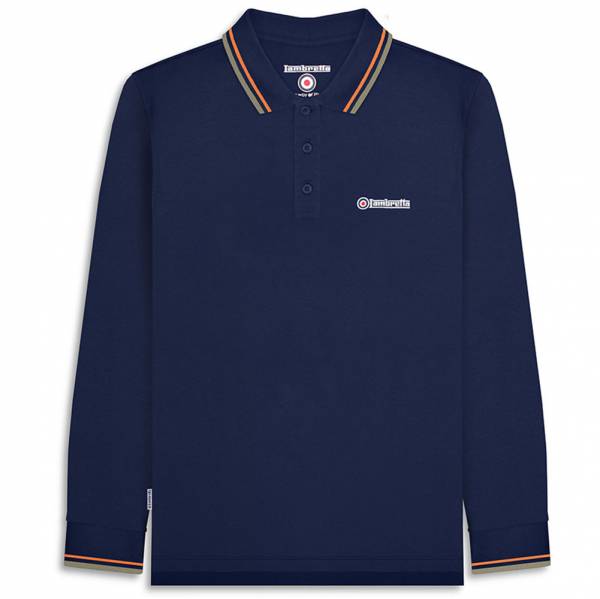 Lambretta Twin Tipped Men Long-sleeved Polo Shirt SS3224-NAVY-NUG/LG