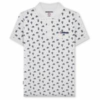 Lambretta Paisley Hommes Polo SS1022-WHT/NVY