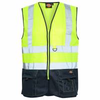 Dickies Two Tone High Visibility Vest Uomo Gilet da lavoro SA22021YLN