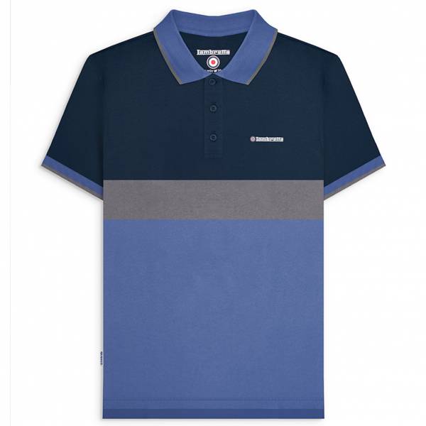 Lambretta Contrast Panel Herren Polo-Shirt SS1219-NAVY