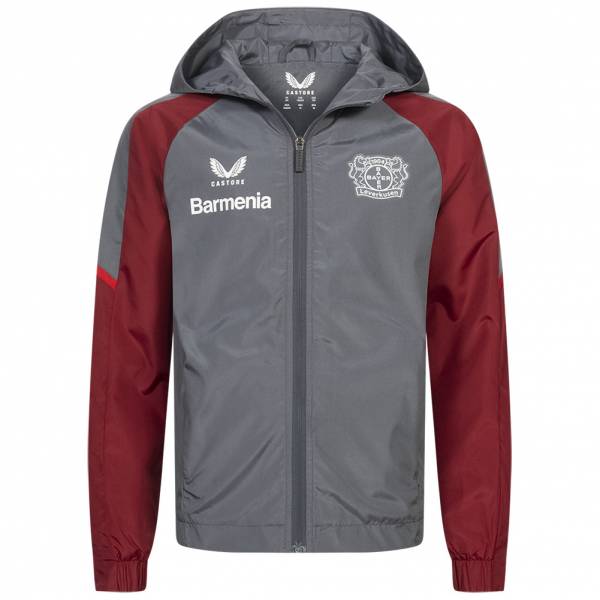 Image of Bayer 04 Leverkusen CASTORE Bambini Giacca con cappuccio TJ1493-GRIGIO064