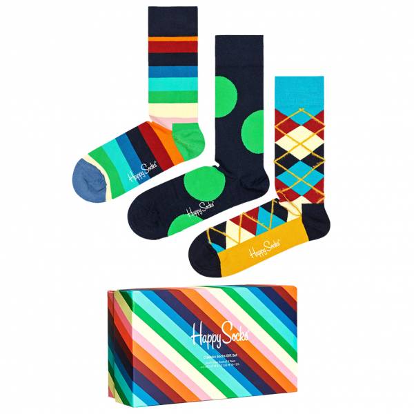 Happy Socks Classic Gift Coffret cadeau Chaussettes 3 paires XCCS08-7303