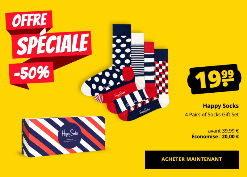 Happy Socks 4 Pairs of Socks Gift Set seulement 19,99 €!