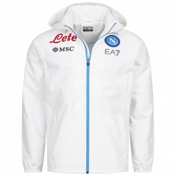 SSC Napoli EA7 Emporio Armani Men Rain Jacket white