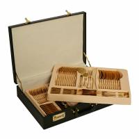 Banaru Design Cutlery set Suitcase 72 pcs. gold