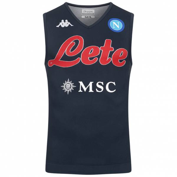 SSC Napoli Kappa Hommes Fonctionnel Maillot d&#039;entraînement 31125FW-BLEU PROFOND