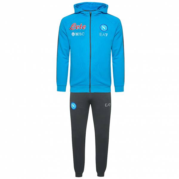 SSC Neapel EA7 Emporio Armani Heren Trainingspak met capuchon blauw EASSCN23R09-AZZURRO