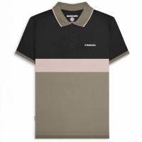 Lambretta Contrast Panel Heren Poloshirt SS1219-ZWART