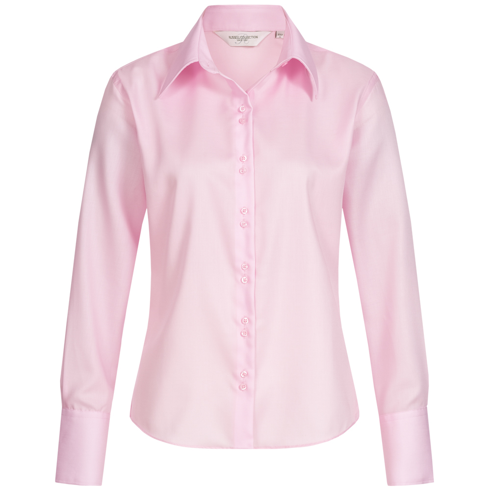 RUSSELL Longsleeve Ultimate Non-iron Women Shirt 0R956F0-Classic-Pink ...