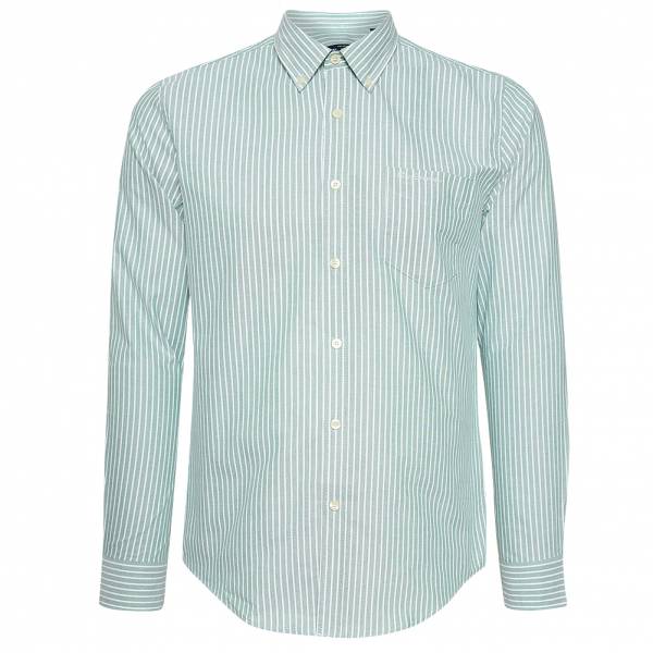 BEN SHERMAN Oxford Cotton Mężczyźni Koszula z długim rękawem 1012797-CIEMNOZIELONY