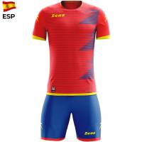 Zeus Mundial Teamwear Set Shirt met short rood geel