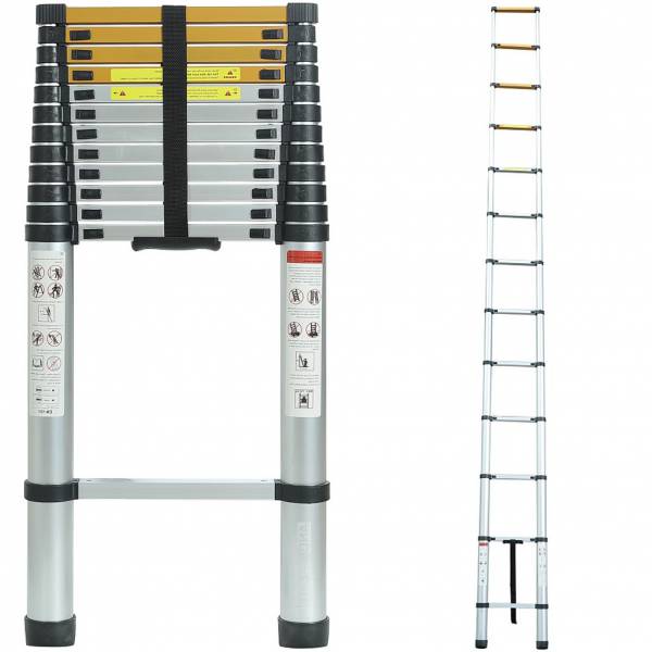 ANDIARBEIT® &quot;Höhenangst&quot; extendable telescopic ladder 5 m