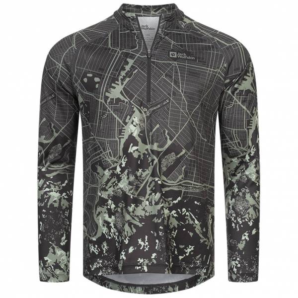 Image of Jack Wolfskin Morobbia Uomo Ciclismo 1/4-Zip Felpa 1808911-8236064