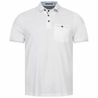 TED BAKER Tortila Stripe Collar Herren Polo-Shirt 242808-WHITE