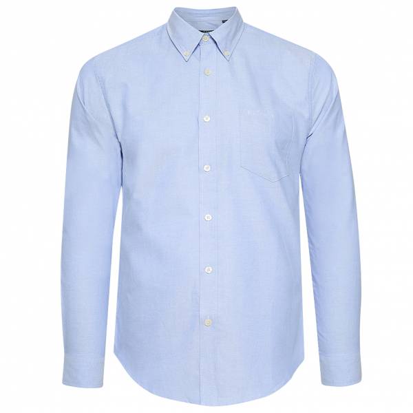 BEN SHERMAN Oxford Cotton Hombre Camisa de manga larga 1012796-AZUL