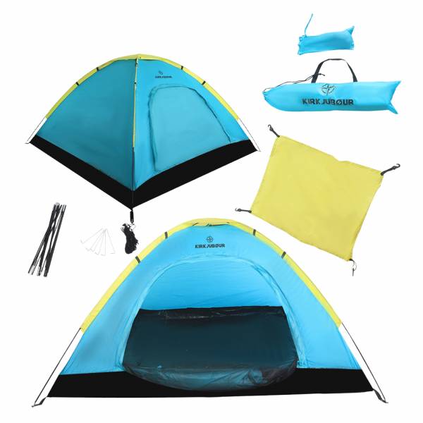 KIRKJUBØUR® &quot;Vindr&quot; Camping 2 personnes Tente turquoise