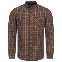 BEN SHERMAN House Check Uomo Camicia a maniche lunghe 0072145-MARINO