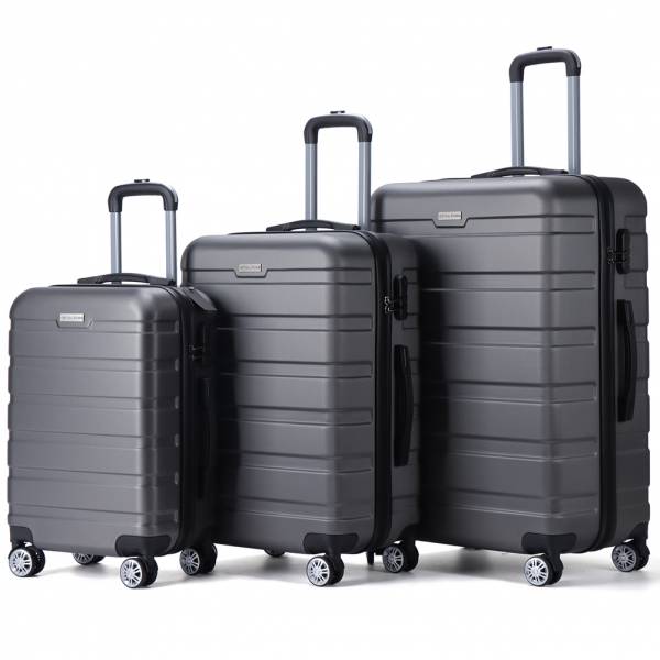 VERTICAL STUDIO &quot;Trelleborg&quot; 20&quot; 24&quot; 28&quot; Valise Ensemble de 3 gris