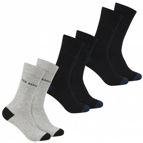 TED BAKER Mixxed Hommes Chaussettes 3 paires 273709-ASSORTIMENT