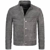 BORIS BECKER Hombre Chaqueta de cuero 21WBBMLJT00004-GRIS