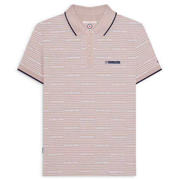 Lambretta Repeat Logo Mężczyźni Koszulka polo SS1221-SREBRNY