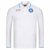 SSC Napoli EA7 Emporio Armani Men Long-sleeved Polo Shirt white